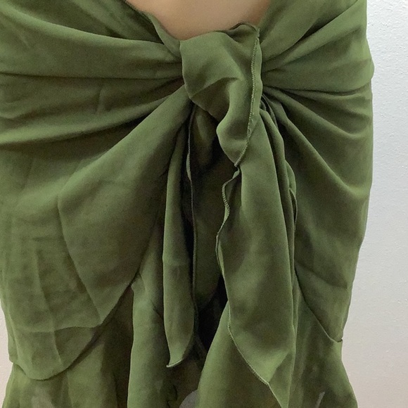 Zuliana long sarong with ruffle and lettuce trim. Made in USA. NWT - Picture 2 of 5